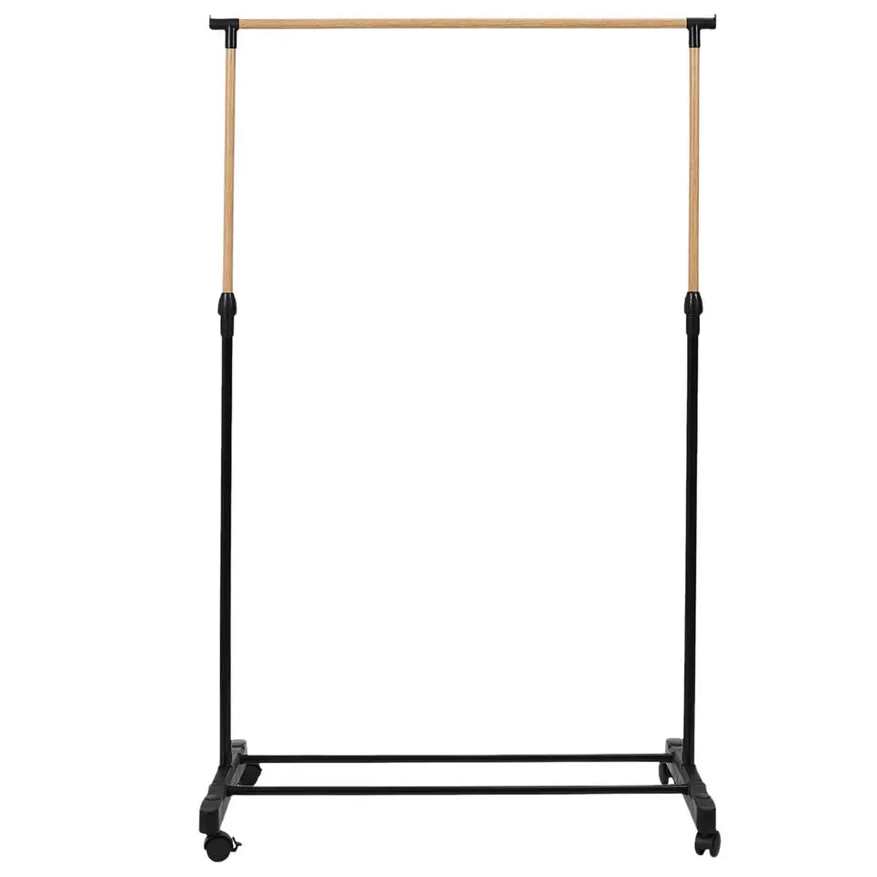 Home Deco Factory kledingrek - verstelbaar - zwart - 160 cm