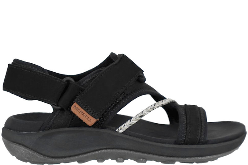 MERRELL TERRAN 4 BACKSTRAP BLACK SANDAL