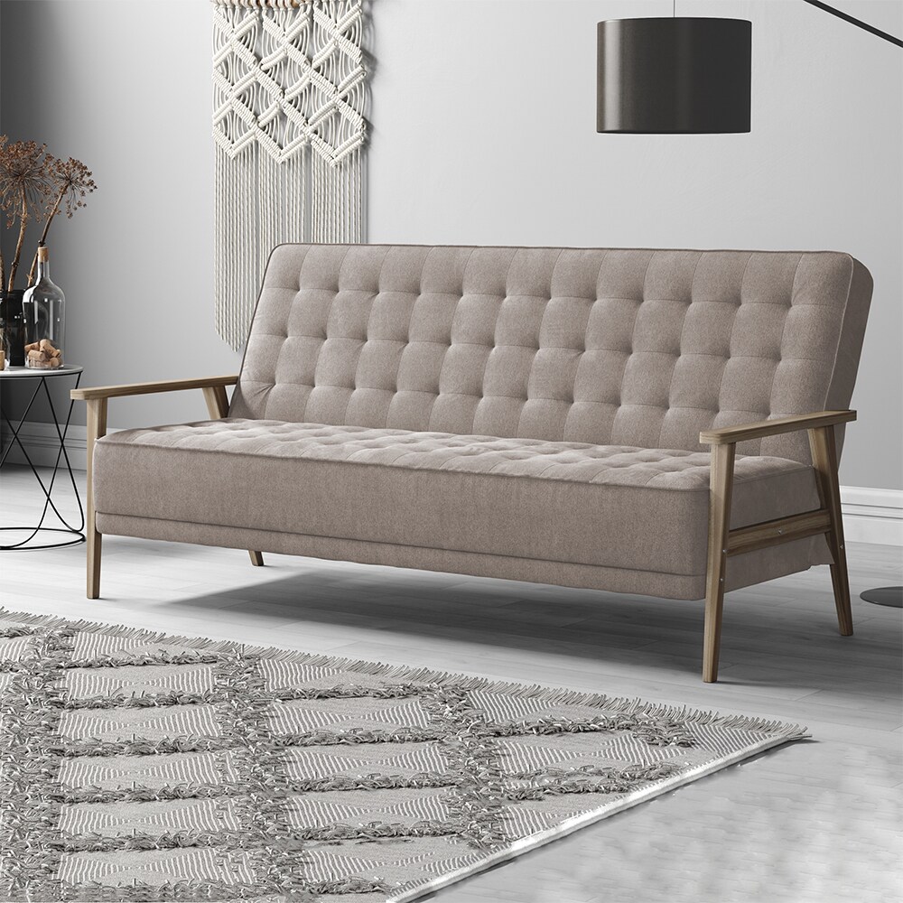 VitaliSpa Schlafsofa Dion mit Klappfunktion, Braun, moderne 3-Sitzer Gästecouch
