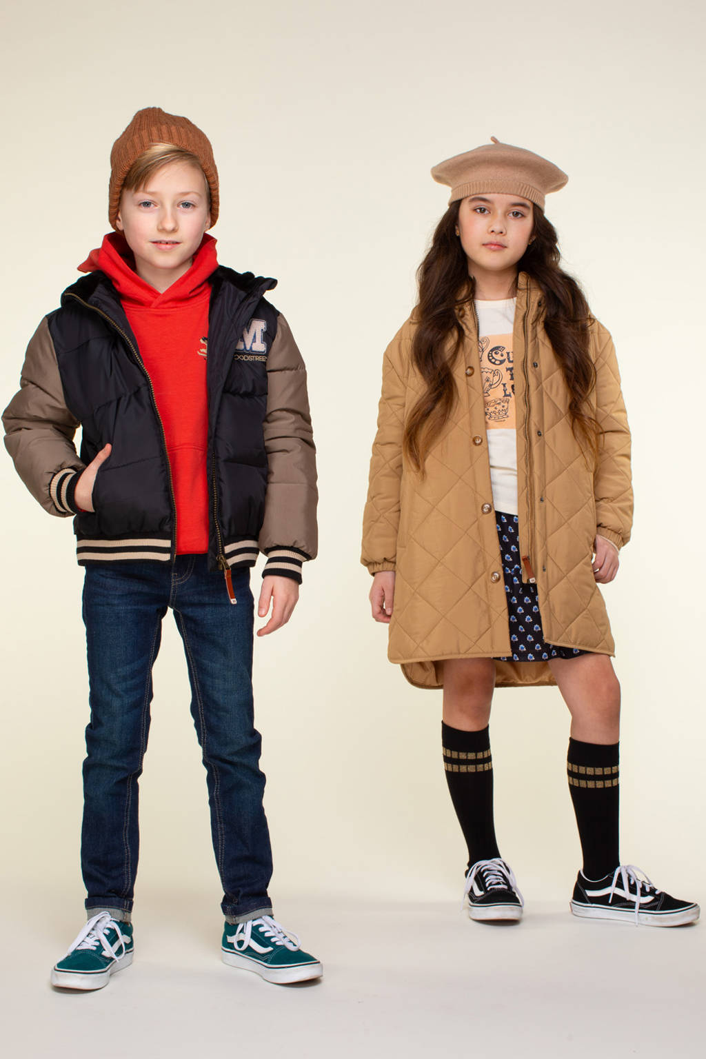 Moodstreet hoodie Sem met printopdruk warmrood