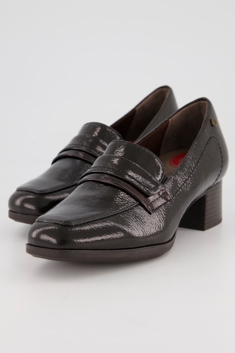 Leder-Pumps, Jana Shoes, Zierspange, Weite H