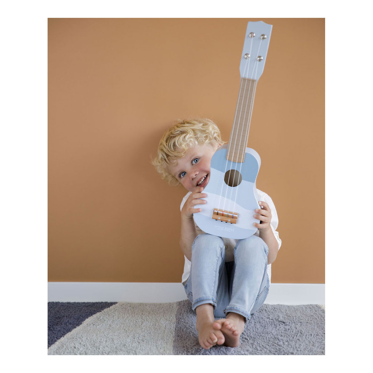 Little Dutch Houten Gitaar Blauw