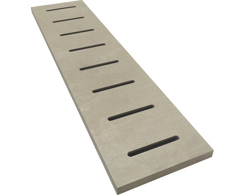 FLAIRSTONE Zwembadrand, zwembadrandsteen, afvoer/overloop, beton beige, 60 x 14,5 x 2 cm