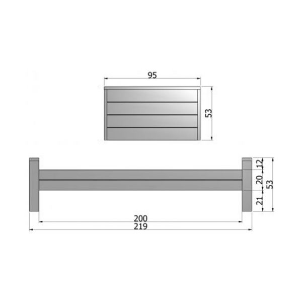 Woood Dennis Bed Steel Grey 90 x 200 cm