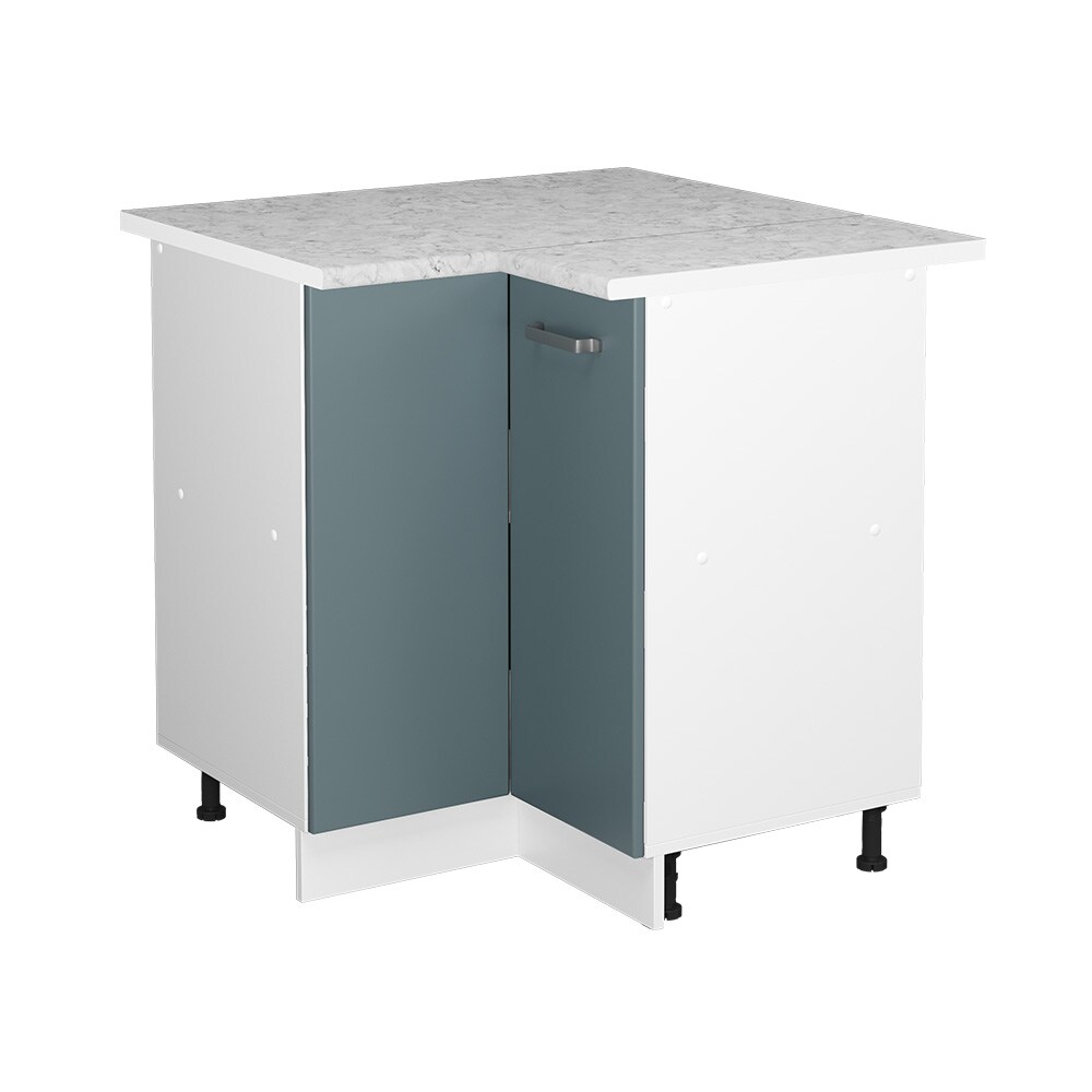 Vicco Eckunterschrank Küchenschrank R-Line Solid Weiß Blau Grau 87 cm modern Arbeitsplatte