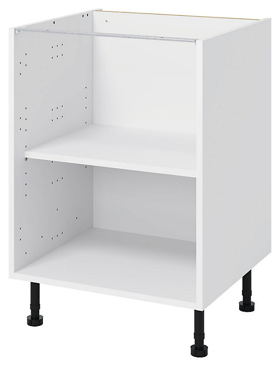 Meuble bas de cuisine avec 1 porte GoodHome Verbena chêne massif L. 60 x H. 72 cm