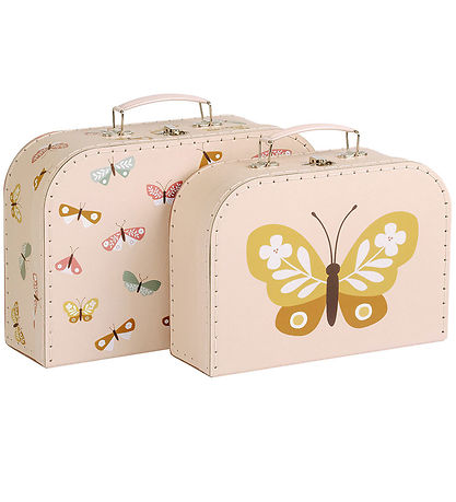 A Little Lovely Company Kufferts?t - 2 stk. - Butterflies