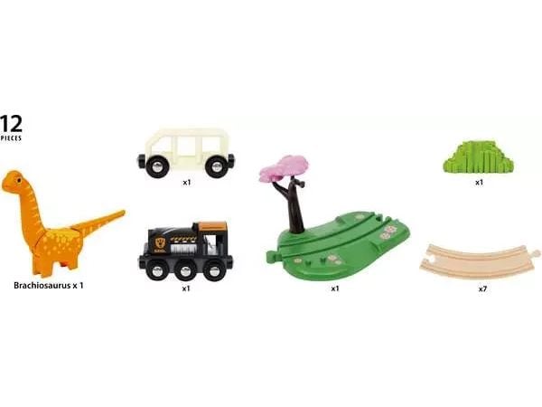 BRIO BRIO World Dinosaur Circle Set Dinosaurier-Zugset aus 12 Teilen