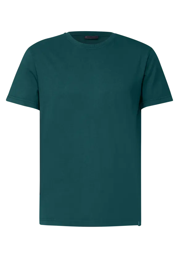 T-Shirt in gewaschener Optik - oxford green