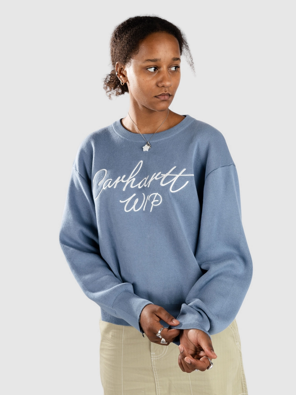Carhartt WIP Signature Pullover dusty ice/wax