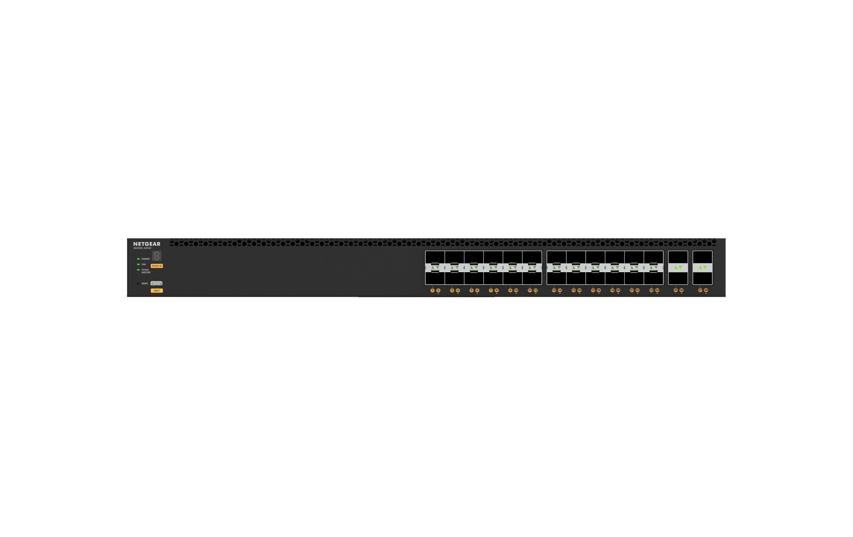 SFP+ Switch XSM4328FV 28 Port<br>24x SFP+ und 4x SFP28 25G Managed Switch