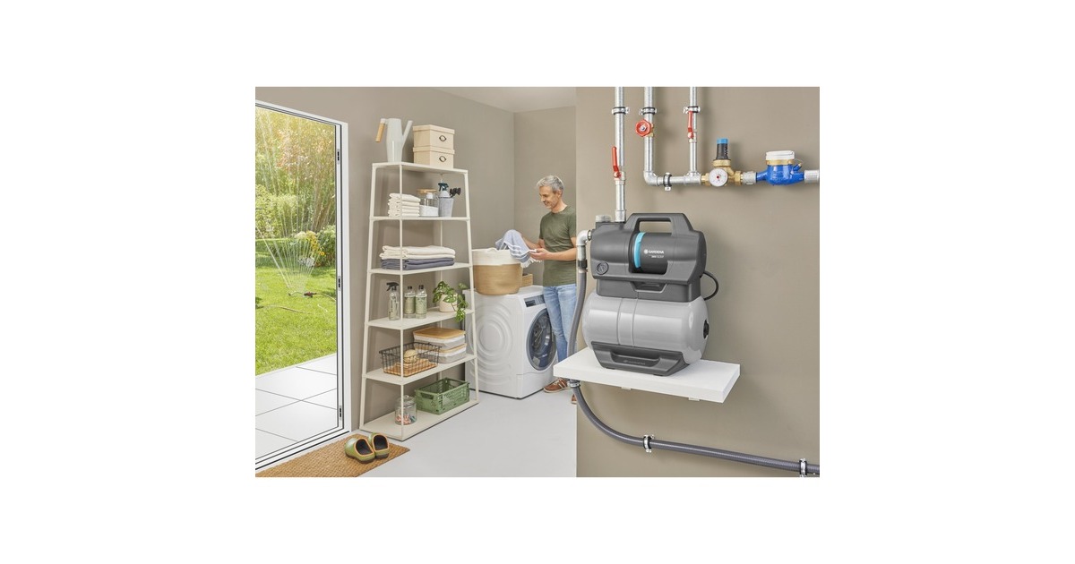 GARDENAHydrofoorpomp 3900 Silent  (Grijs/turquoise, 09066-20, 650 W, 4,3 bar)