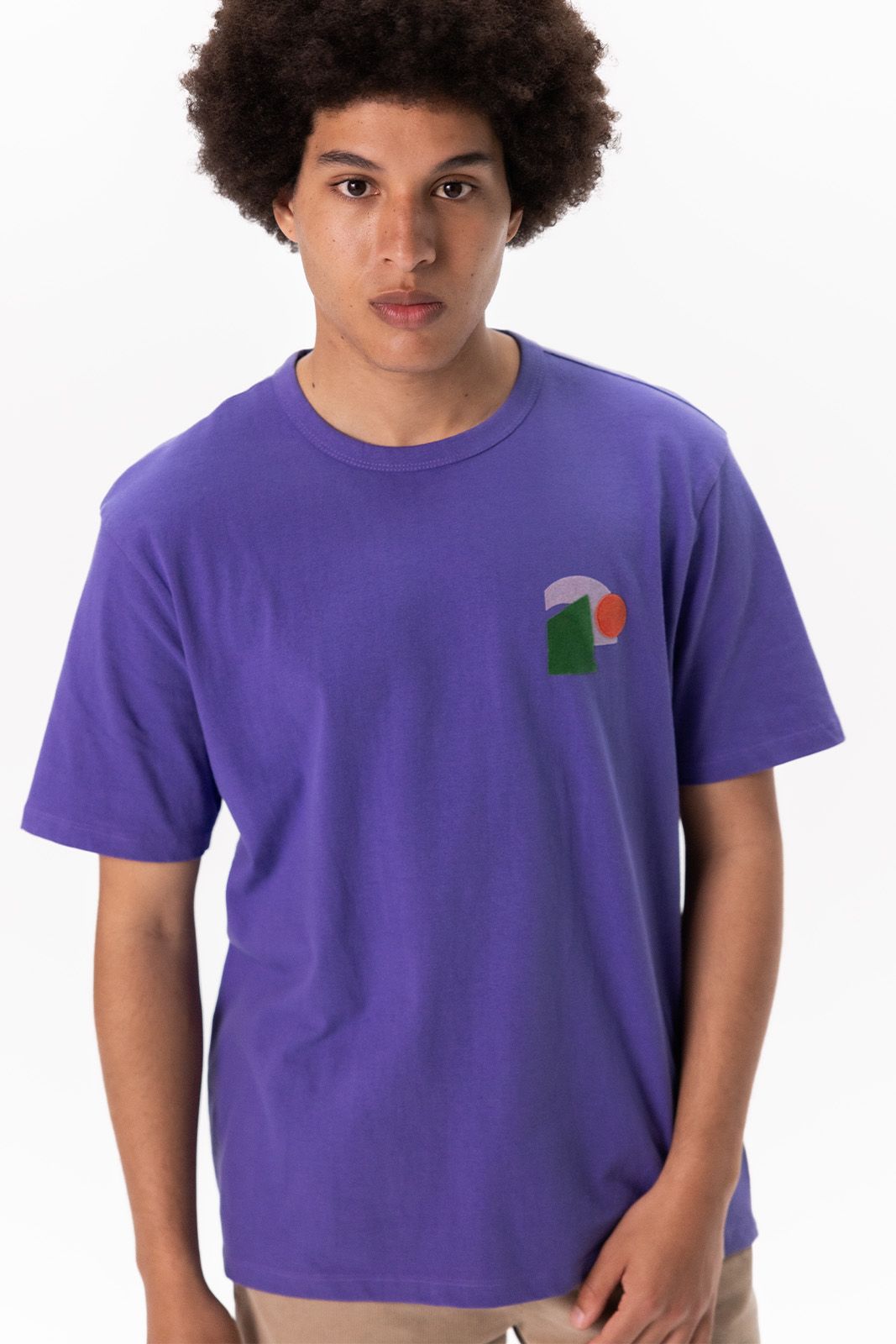 Paars T-shirt met artwork