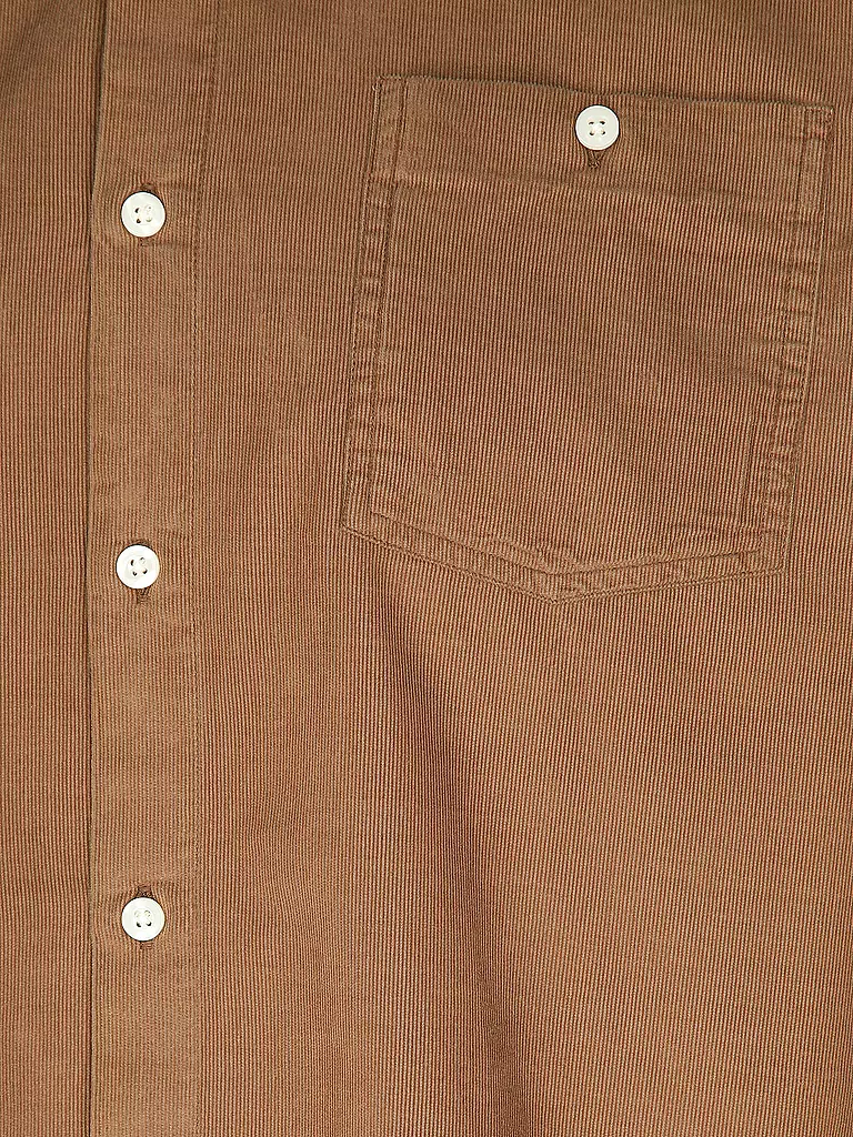 KNOWLEDGE COTTON APPAREL Hemd Regular Fit camel