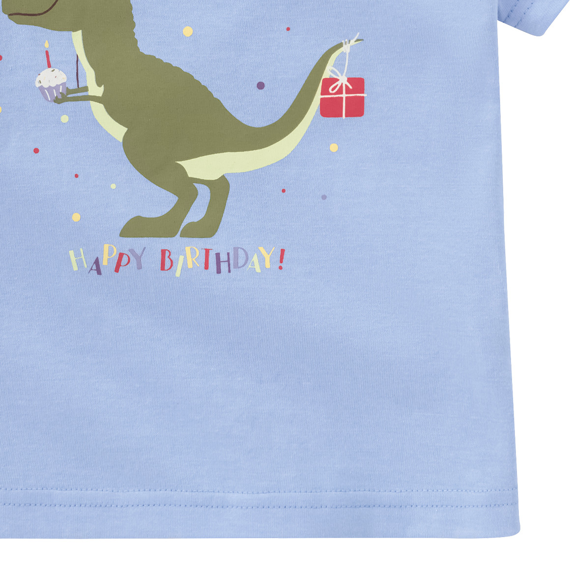 Topomini Baby T-Shirt mit Geburtstags-Motiv hellblau