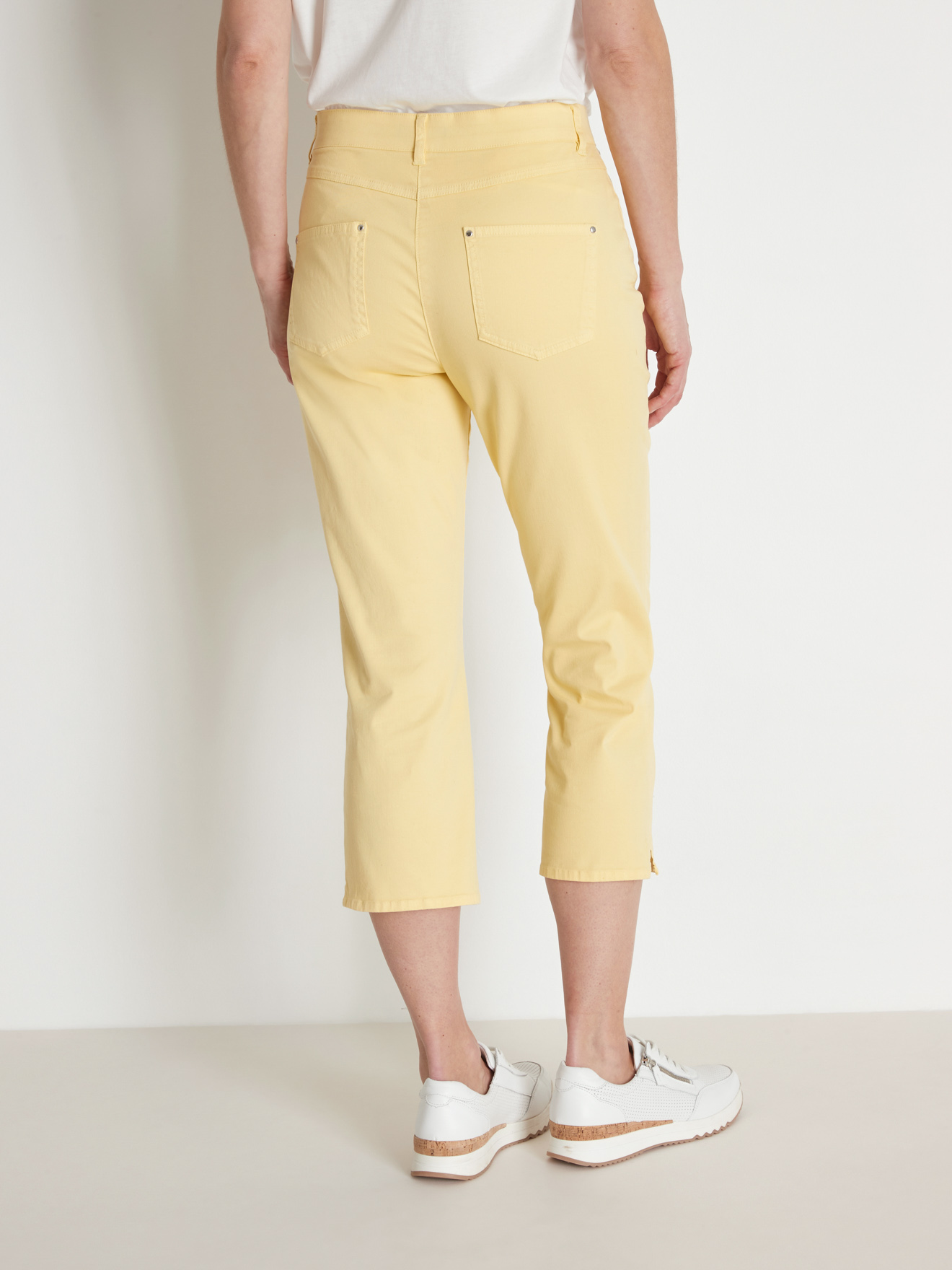Pantalon corsaire en toile extensible