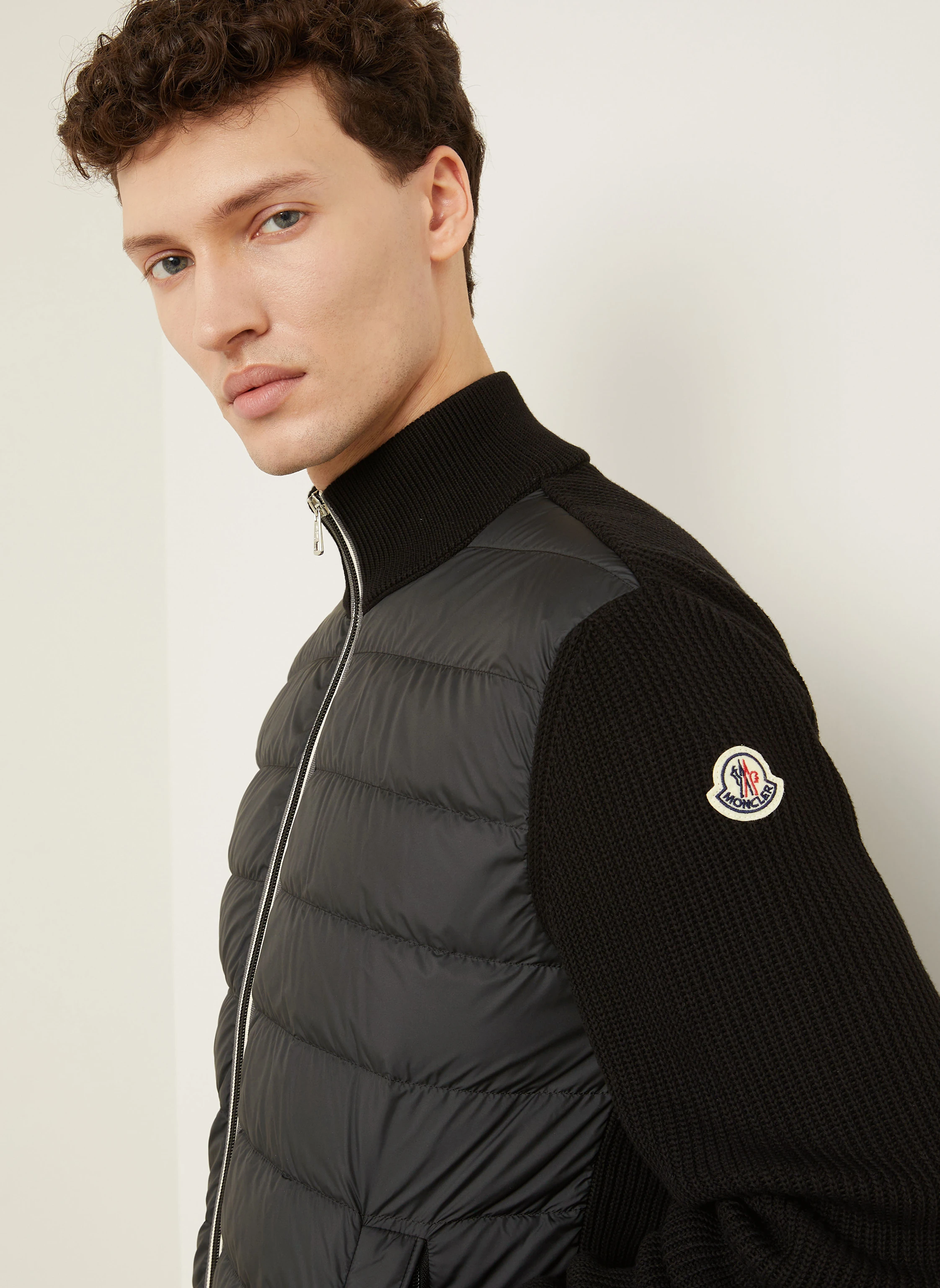 MONCLER Daunenjacke im Materialmix