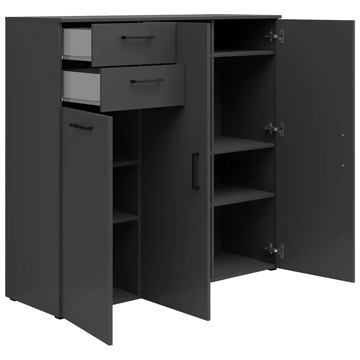 Kommode 3T2L Cabinet Anthrazit