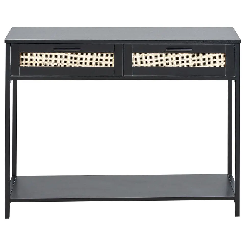 OPOCO - Consoletafel - Zwart - Rotan
