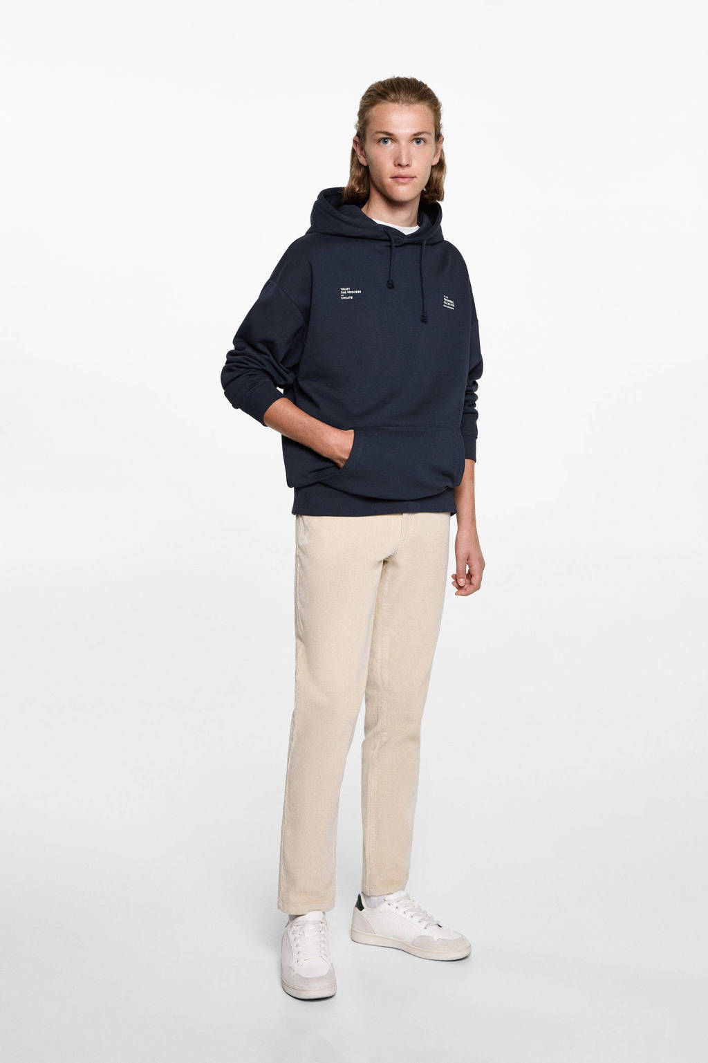 MANGO TEEN hoodie donkerblauw