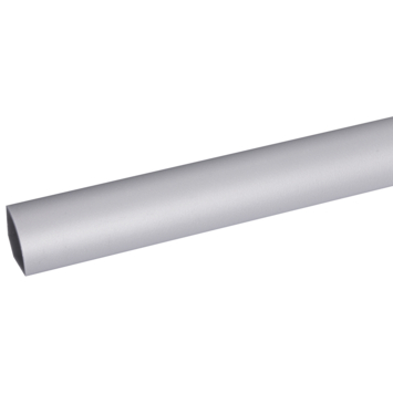 Kwartrond profiel kunststof RVS look zelfklevend 18x18mm 260cm