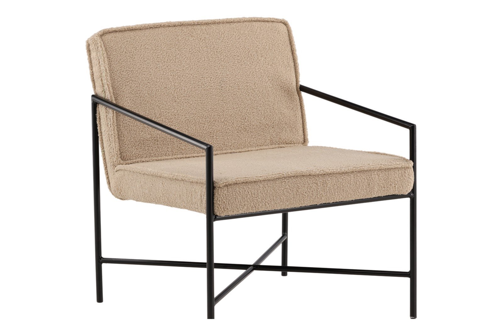 Rakel stol Beige teddystoff, sorte ben