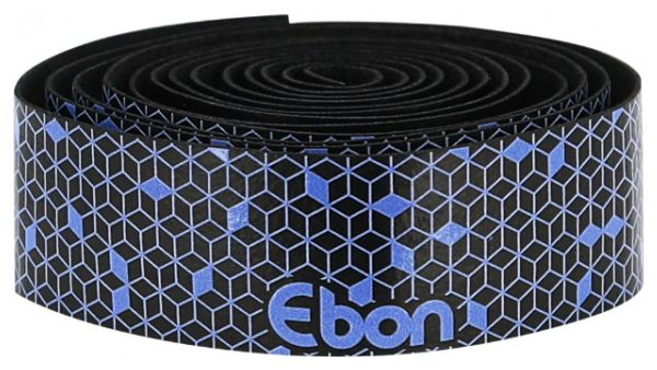 Ruban de guidon - cintre Newton ebon noir degrade bleu avec bouchons (confortable epaisseur 2.6mm)