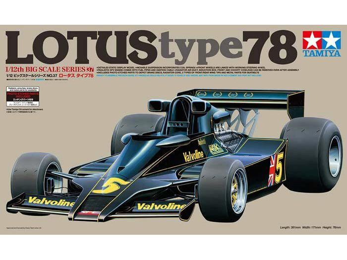 Tamiya Bausatz Lotus Typ 78 1:12 Rennwagen Modellbausatz mit Fotoätzteilen