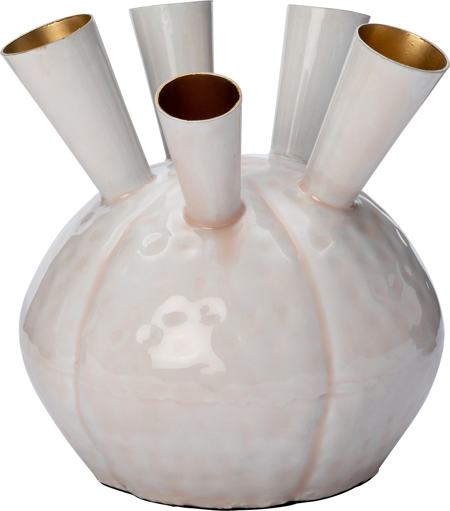 Intratuin vaas Nita wit / roze 16 x 16 x 16 cm