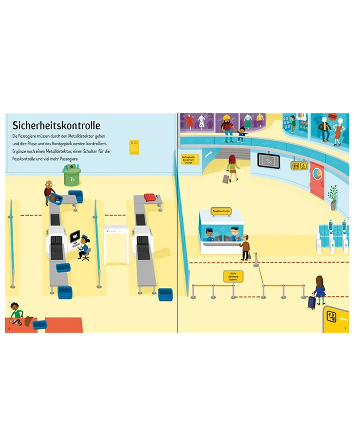Mein erstes Stickerbuch: Am Flughafen