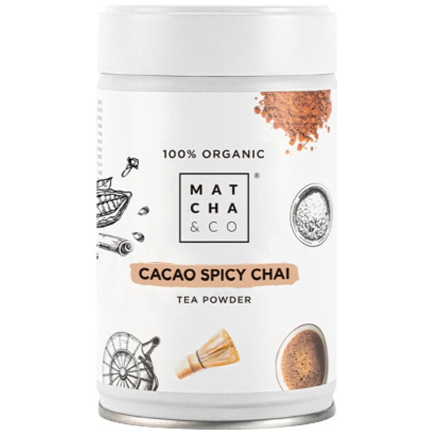 Thé noir en poudre bio - Cacao Spicy Chai - 80 g