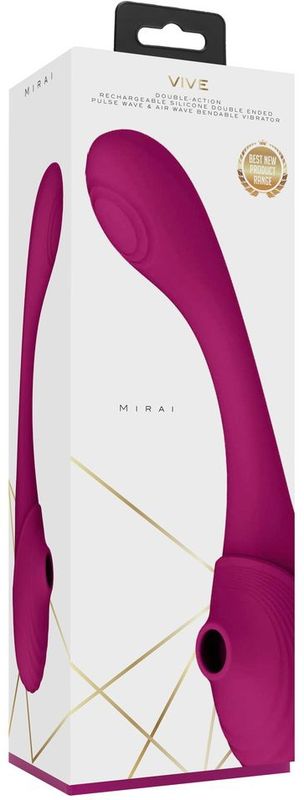 VIVE by Shots - Mirai - Double Ended Pulse Wave Air Wave Bendable Vibrator