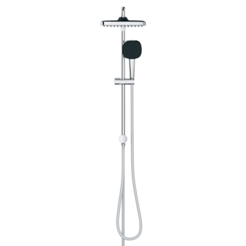 Grohe Douchesysteem Vitalio Comfort 250 Douchesysteem vierkant met omstelling, Max. 8,0L/M Bij 3 Bar Chroom - hartafstand kraan 15 cm