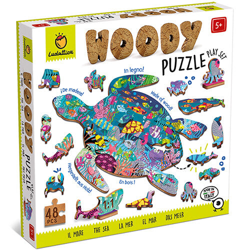 Ludattica woody puzzel oceaan - 48st