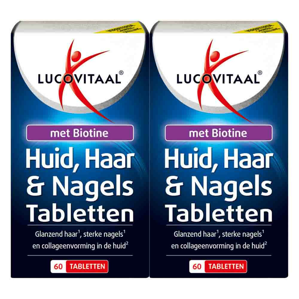 2x Lucovitaal Huid Haar Nagels met Biotine60 tabletten