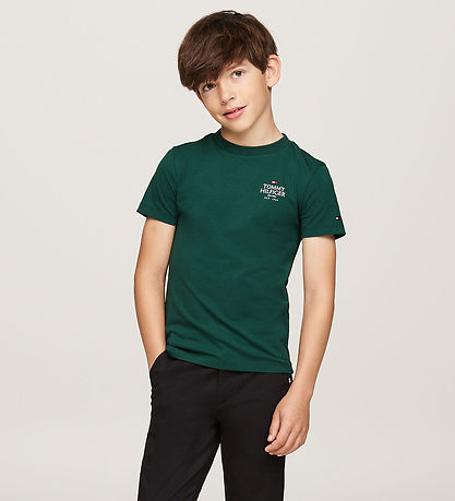 Tommy Hilfiger T-shirt - TH Logo Puff - Ornamental Green
