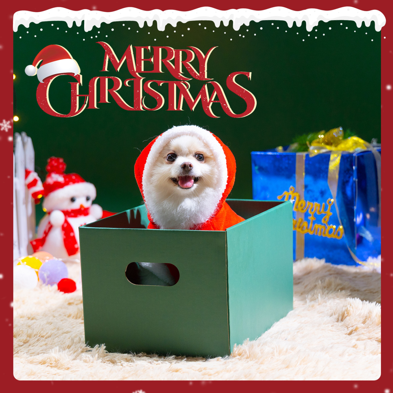 Nobleza - Roupa de Natal para Cães, Jaqueta com Capuz para Cães, Moletom com Capuz, Roupa Quente de Inverno e Outono para Animais de Estimação com Estampa de Rena, Casaco para Festa de Natal