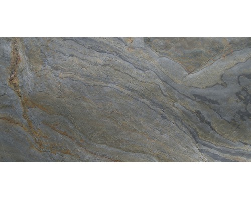 Echte steen mica schist SlateLite flinterdun 1,5 mm Burning Forest 61x122 cm