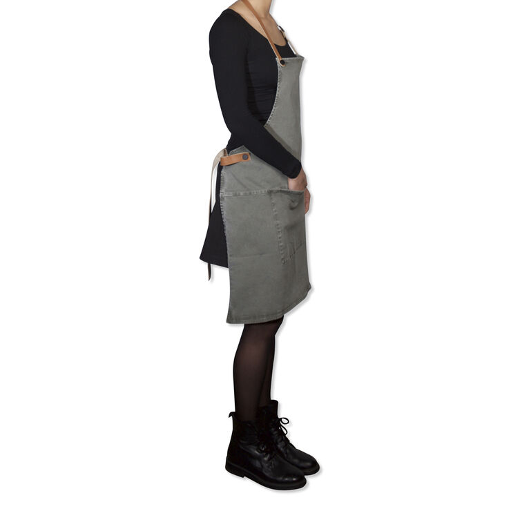 DutchDeluxes Forklæde BBQ Style Apron Grey Green Grå grøn