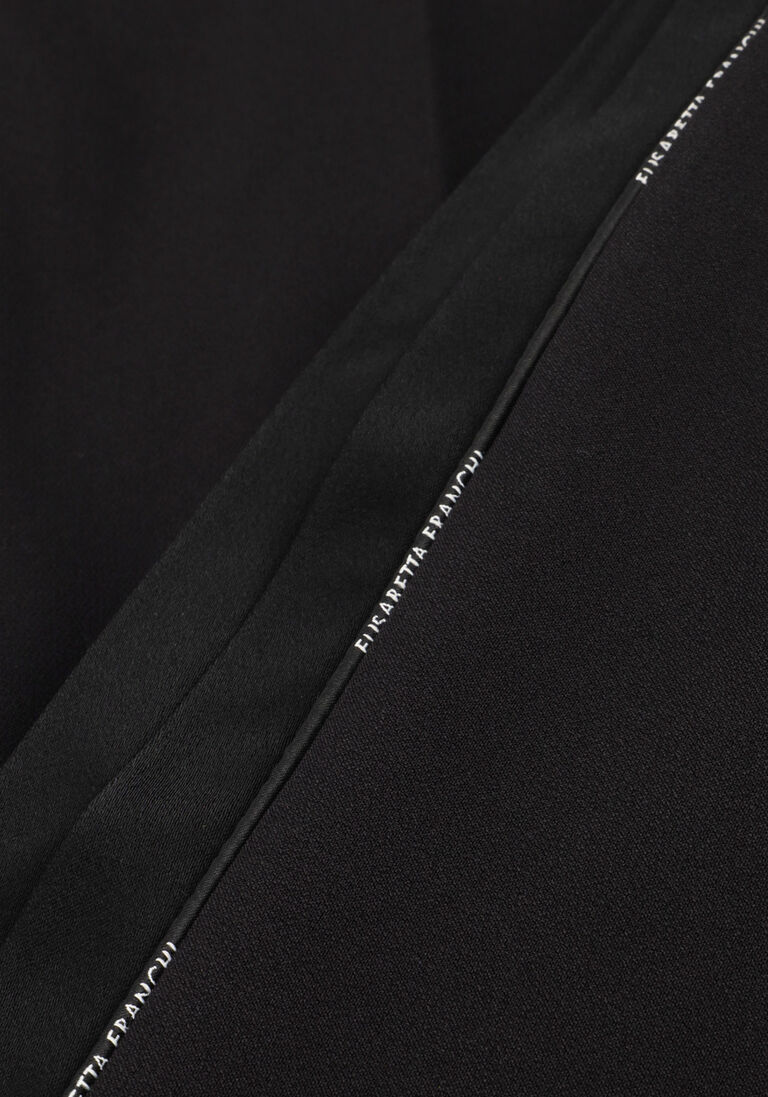 zwarte elisabetta franchi wijde broek pants