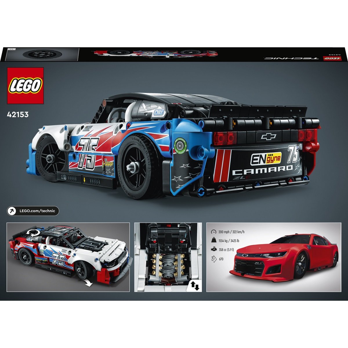 Chevrolet Camaro ZL1 Nascar Next Gen Lego Technic 42153