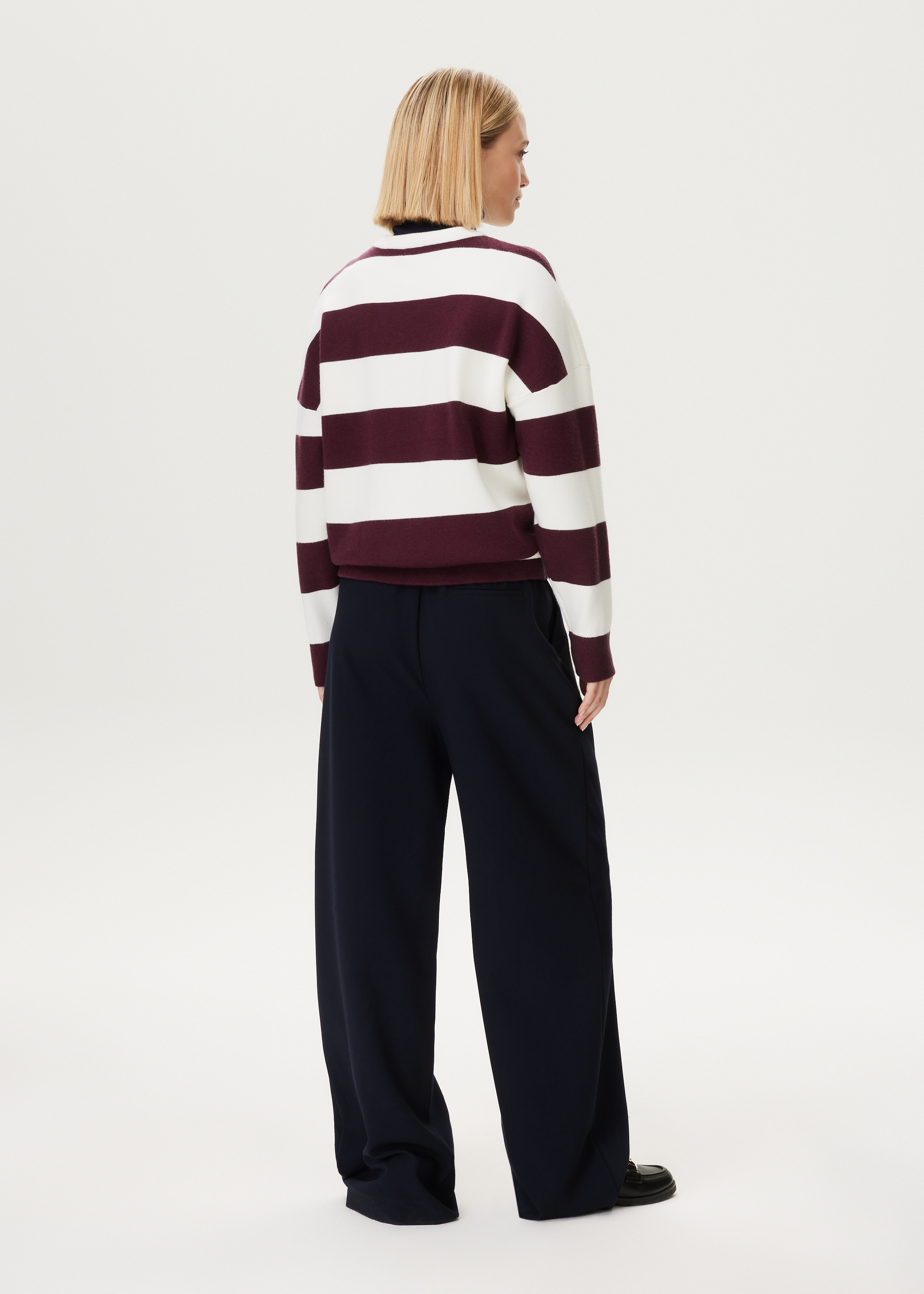 Wide leg broek met koord