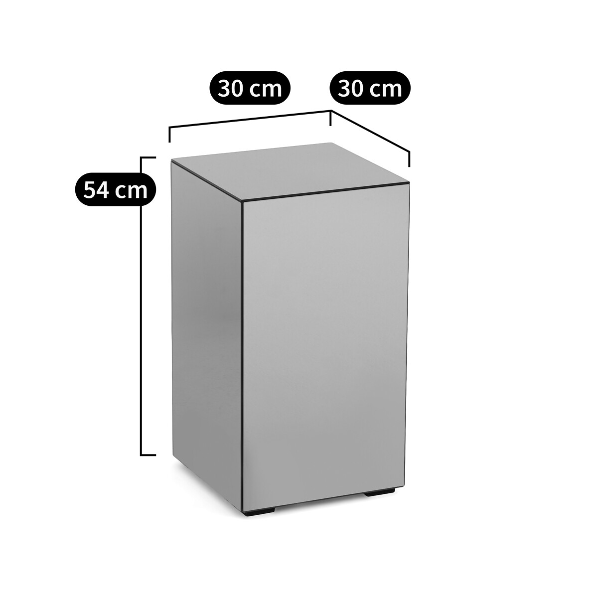 AM.PM<br>Mesa lateral com espelho, modelo pequeno, Lumir