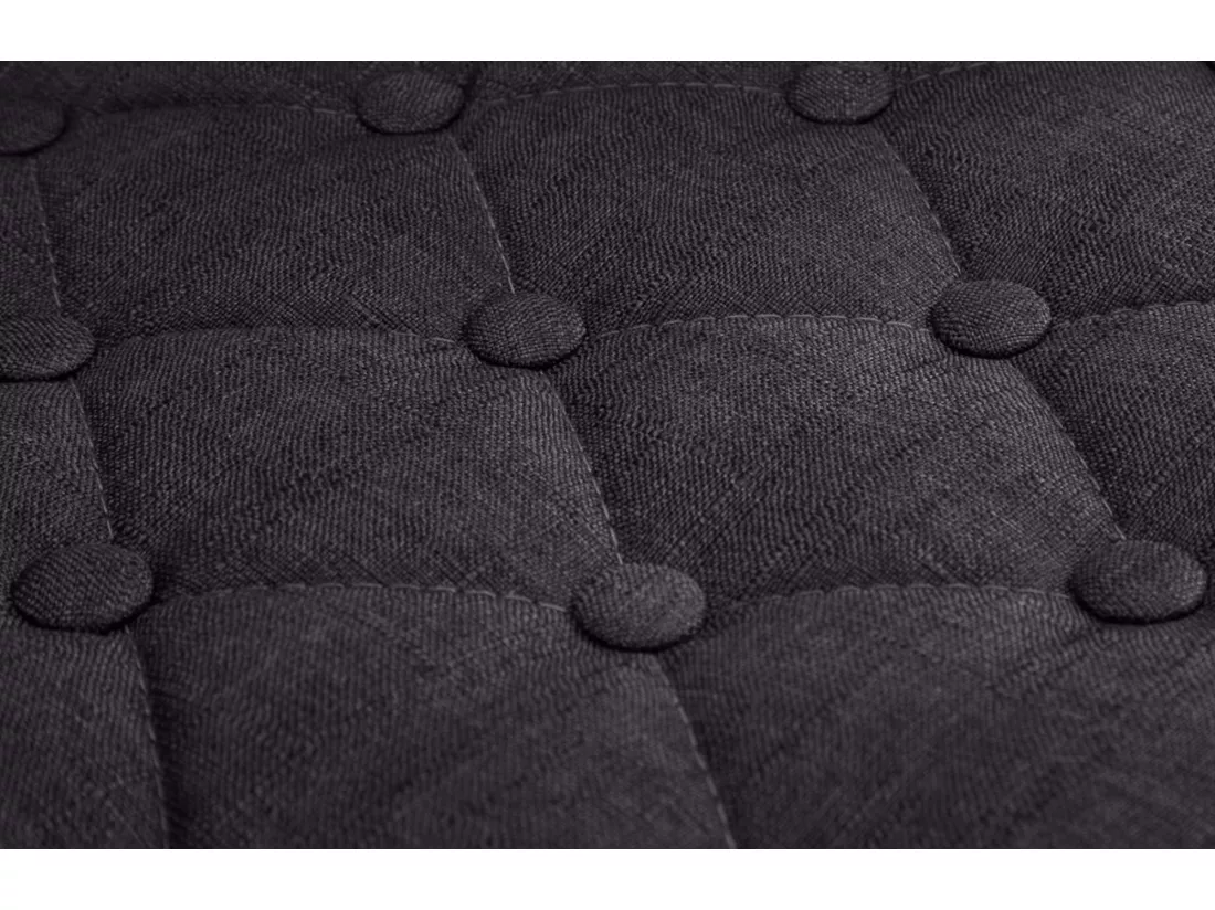 Chaise de bureau - Tissu & Métal chromé - Noir - Dublin