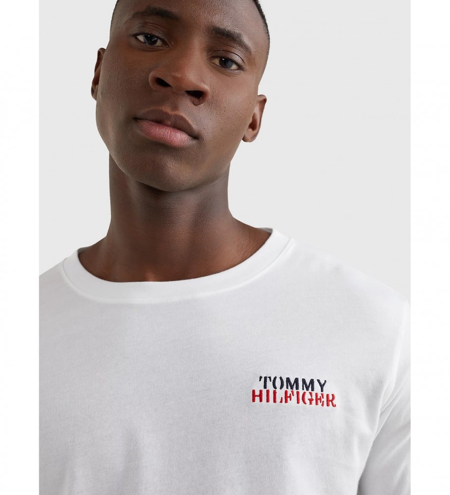 Pijama Tommy Hilfiger Ultra Soft, branco e azul marinho