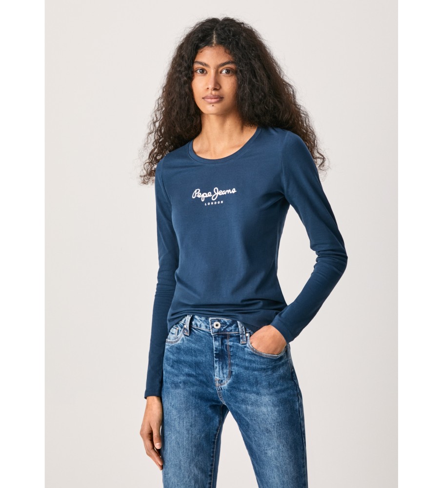 Camiseta Pepe Jeans New Virginia Ls N azul marinho
