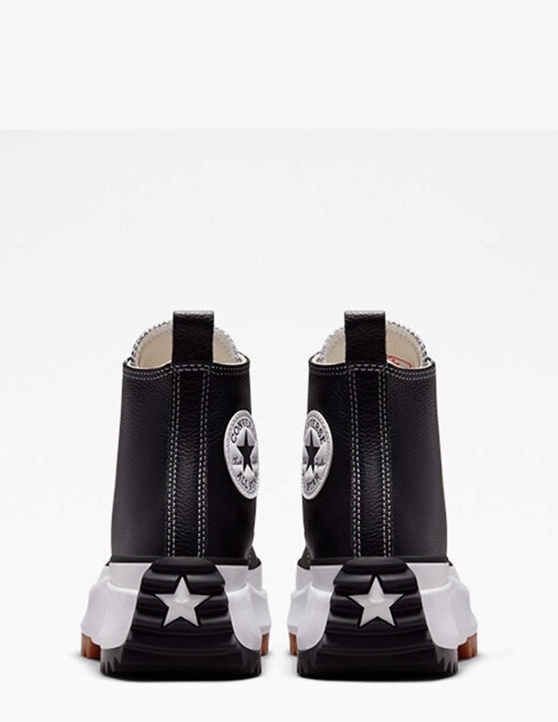 converse Sneakers Compensées Montantes Femme Run Star Hike Hi Noir/Blanc Cuir