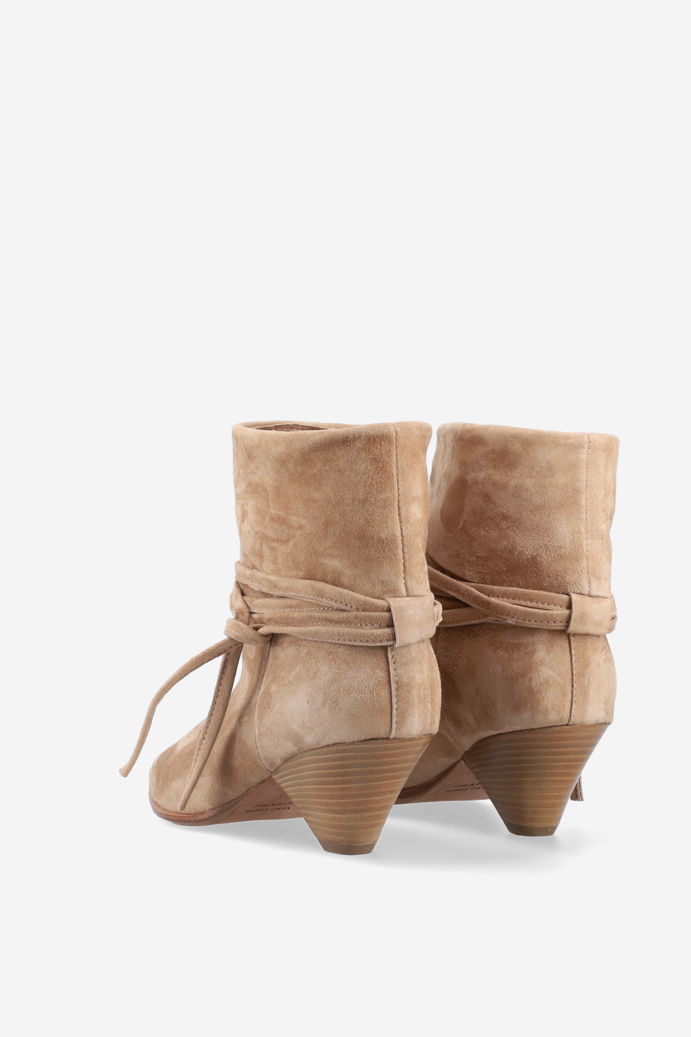 Fold-over suede ankle boots