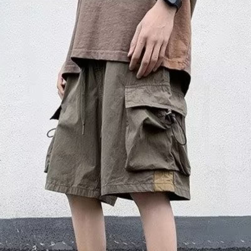 Craltuxe - Cargoshorts met hoge taille en wijde pijpen
