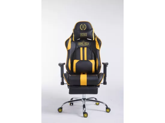 Chaise de bureau - Similicuir - Noir / Jaune - Limit